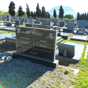 PREEZ Hendrik Jeremias, du 1910-1997 &amp; Anna Jacoba KOORZEN 1908-1997