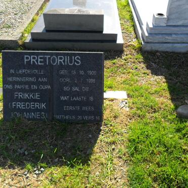 PRETORIUS Frederik Johannes 1900-1996