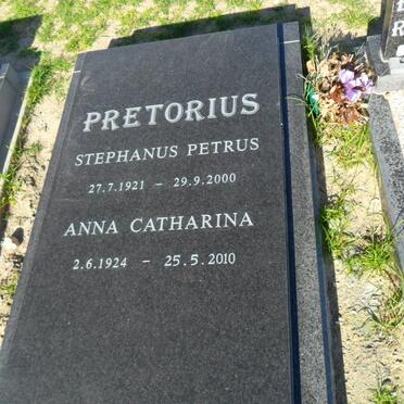PRETORIUS Stephanus Petrus 1921-2000 &amp; Anna Catharina 1924-2010