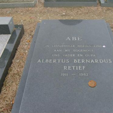 RETIEF Albertus Bernhardus 1911-1982
