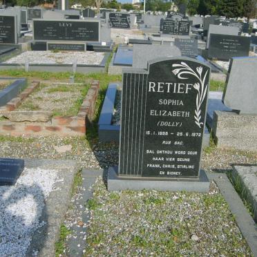 RETIEF Sophia Elizabeth 1898-1972
