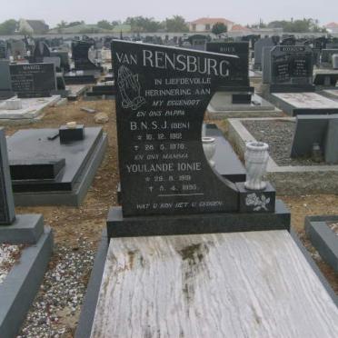 RENSBURG B.N.S.J. van 1912-1978 &amp; Youlande Ionie 1918-1985