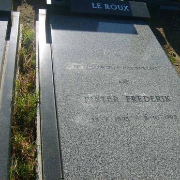ROUX Pieter Frederik, le 1895-1993