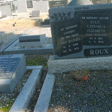 ROUX Jan Daniel 1896-1972 &amp; Ella Catharina Elizabeth GOUWS 1901-1975