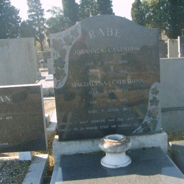 RABE Johannes Casparus 1896-1971 &amp; Magdalena Catharina SCHWARTZ 1893-1973