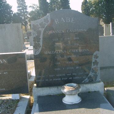 RABE Johannes Casparus 1896-1971 &amp; Magdalena Catharina SCHWARTZ 1893-1973