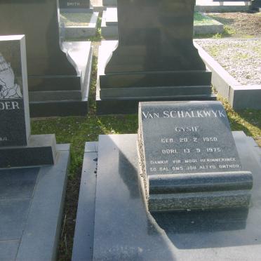SCHALKWYK Gysie, van 1950-1975