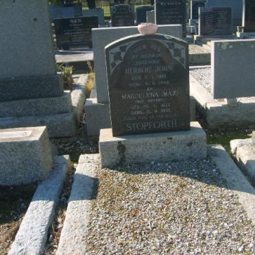STOPFORTH Herbert John 1881-1968 &amp; Magdalena 187?-1971