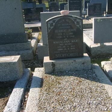 STOPFORTH Herbert John 1881-1968 &amp; Magdalena 187?-1971