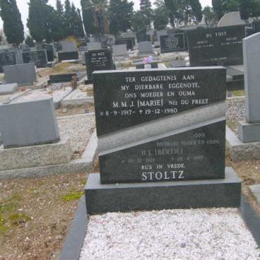 STOLTZ H. 1921-1997 &amp; M.M.J. DU PREEZ 1917-1980