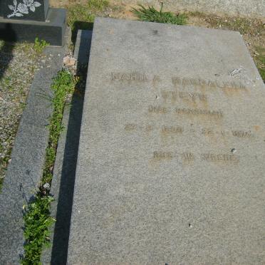 STEYN Rahila Magdalena nee MORRISON 1890-1974