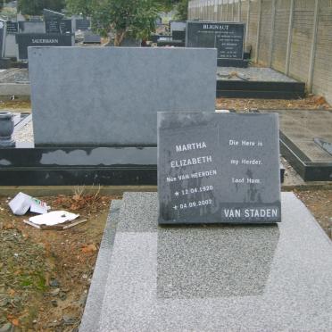 STADEN Martha Elizabeth, van nee VAN HEERDEN 1920-2002