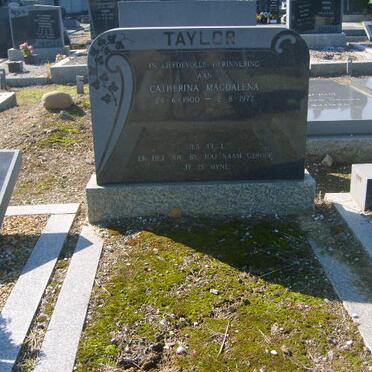 TAYLOR Catherina Magdalena 1900-1977