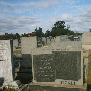 TICKLE Ella E.W. nee FAURE 1906-1963