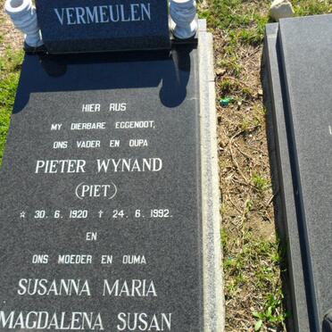 VERMEULEN Pieter Wynand 1920-1992 &amp; Susanna Maria Magdalena