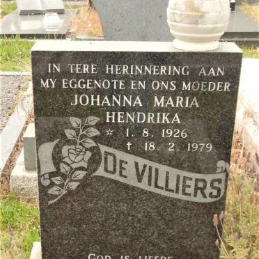 VILLIERS Johanna Maria Hendrika, de 1926-1979