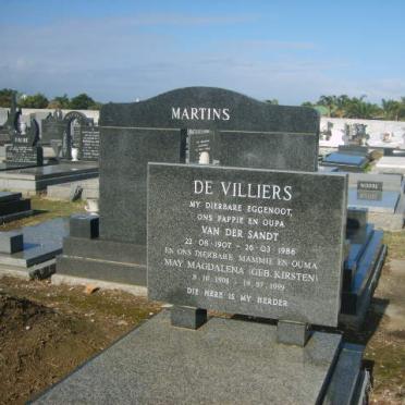 VILLIERS Van Der Sandt, de 1907-1986 &amp; May Magdalena KIRSTEN 1908-1999