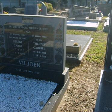 VILJOEN Theunis Gabriel 1909-2001 &amp; Helene Carol 1917-1983