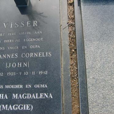VISSER Johannes Cornelis 1903-1992 &amp; Martha Magdalena