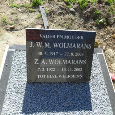 WOLMARANS J.W.M. 1917-2009 &amp; Z.A. 1922-2002