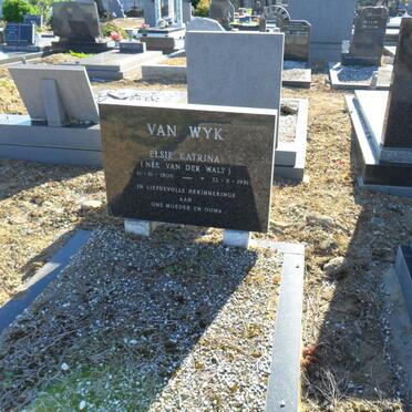 WYK Elsie Katrina, van nee VAN DER WALT 1906-1991