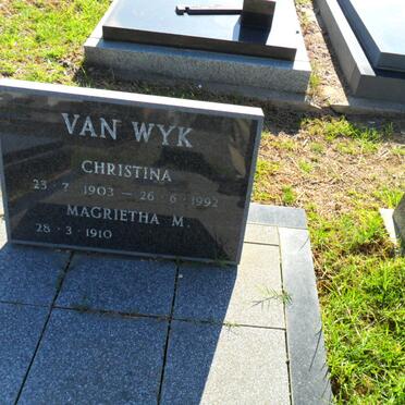 WYK Christina, van 1903-1992 :: VAN WYK Magrietha M. 1910-