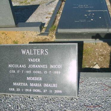 WALTERS Nicolaas Johannes 1915-1989 &amp; Martha Maria 1918-2006