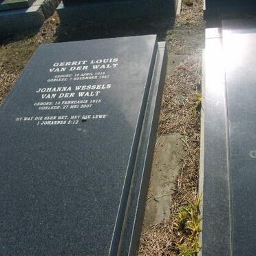 WALT Gerrit Louis, van der 1918-1987 &amp; Johanna Wessels 1918-2007
