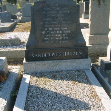 WESTHUIZEN MELT Van der Spuy, van der 1887-1973 &amp; Maria Susanna KELLERMAN 1887-????
