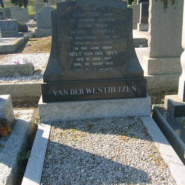 WESTHUIZEN MELT Van der Spuy, van der 1887-1973 &amp; Maria Susanna KELLERMAN 1887-????