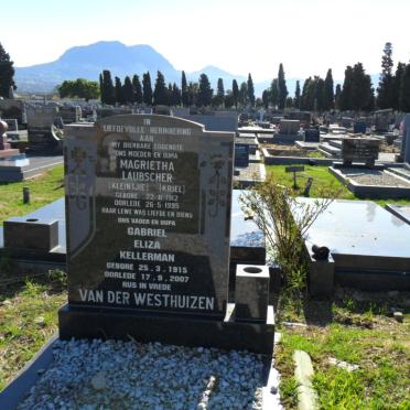 WESTHUIZEN Gabriel Eliza Kellerman, van der 1915-2007 &amp; Magrietha Laubscher nee KRIEL 1912-1995
