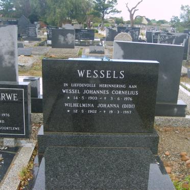 WESSELS Wessels Johannes Cornelius 1903-1976 &amp; Wilhemina Johanna 1902-1987