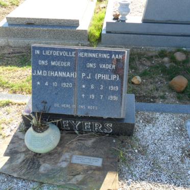 WEYERS P.J. 1919-1991 &amp; J.M.D. 1920-