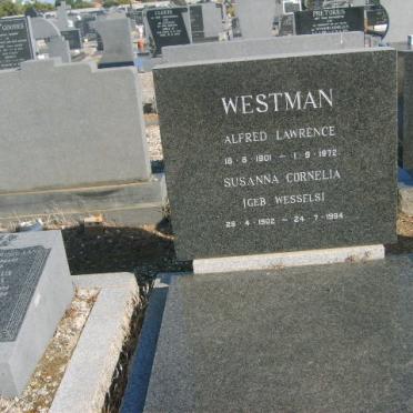 WESTMAN Alfred Lawrence 1901-1972 &amp; Susanna Cornelia WESSELS 1902-1994