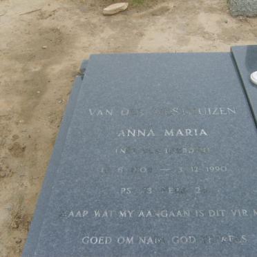 WESTHUIZEN Anna Maria, van der nee VAN HEERDEN 190?-1990