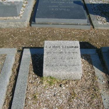 ZAAIMAN C.J. Isais I. nee BOTHA 1898-1978