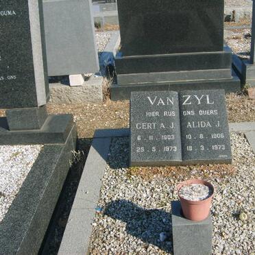 ZYL Gert A.J., van 1903-1973 &amp; Alida J. 1906-1973