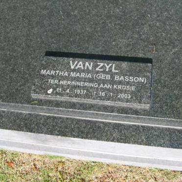 ZYL Martha Maria, van nee BASSON 1937-2003