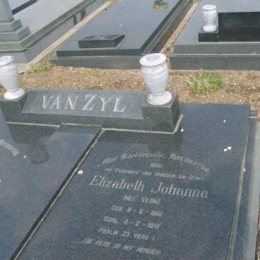 ZYL Elizabeth Johanna, van nee VLOK 1918-1991