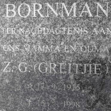 BORNMAN Z.G. 1915-1998
