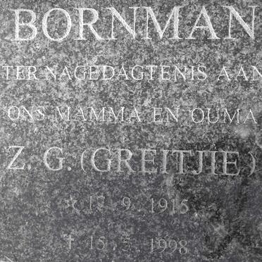 BORNMAN Z.G. 1915-1998