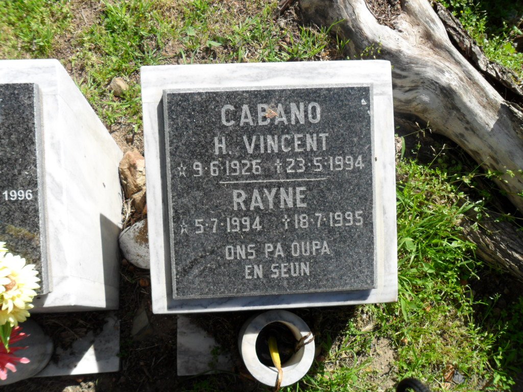 CABANO H. Vincent 1926-1994 :: CABANO Rayne 1994-1995