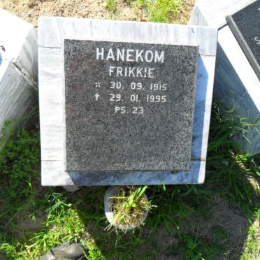 HANEKOM Frikkie 1915-1995