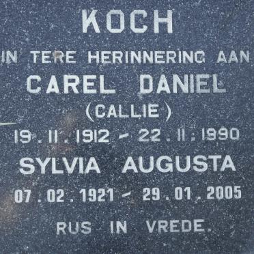 KOCH Carel Daniel 1912-1990 &amp; Sylvia Augusta 1921-2005
