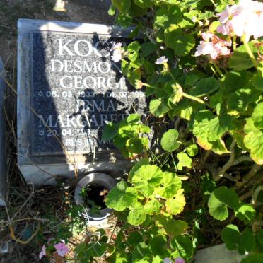 KOC? Desmond George 1933-199? &amp; Irma Margaretha 193?-
