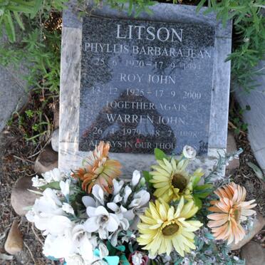 LITSON Roy John 1925-2000 &amp; Phyllis Barbara Jean 1920-1994 :: LITSON Warren John 1979-1998