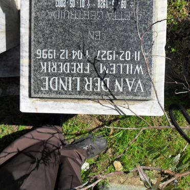 LINDE Willem Frederik, van der 1927-1996 &amp; Aletta Gertruida 1928-2003