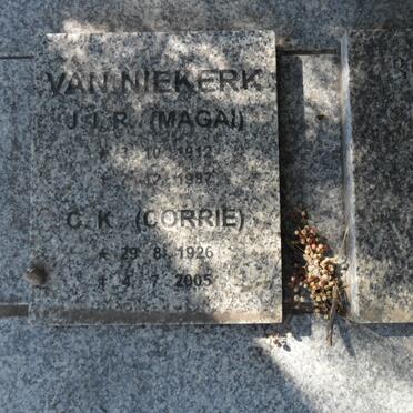 NIEKERK J.I.R. 1912-1987 &amp; C.K. 1926-2005