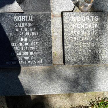 NORTJE Salomon 1914-1989 &amp; Ria 1926-2002 :: KOORTS Hendrik