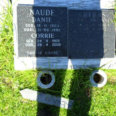 NAUDE Danie 1903-1992 &amp; Corrie 1909-2008 :: CILLIERS F. Johannes 1920-1993